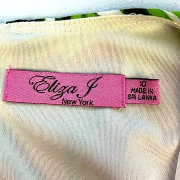 Eliza J Tropical Floral Maxi Gown Chiffon Pleated Sleeveless Dress Cream Red 10 - Picture 9 of 11